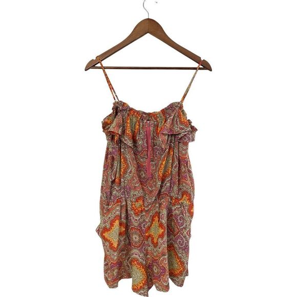 J. Crew Romper Silk Paisely Size Medium - Picture 4 of 8